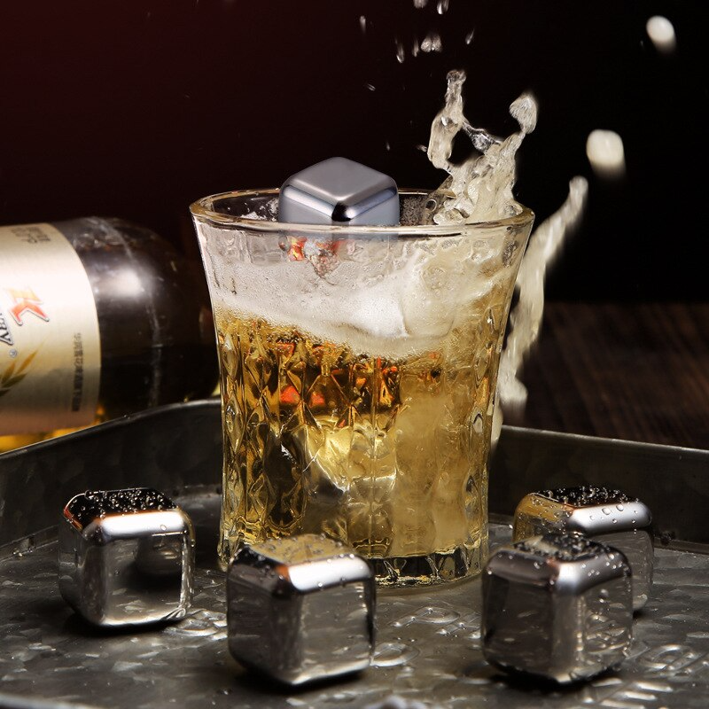 Ellegance Ice - Cubos de Gelo em Aço Inoxidável