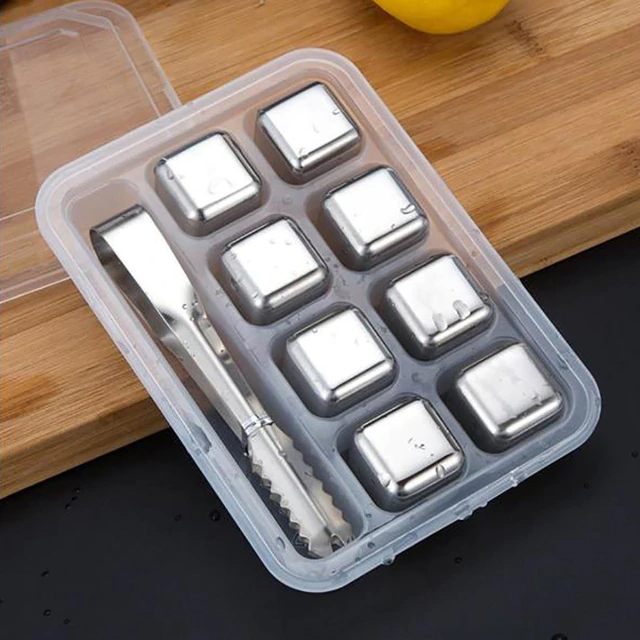 Ellegance Ice - Cubos de Gelo em Aço Inoxidável