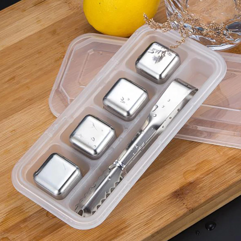 Ellegance Ice - Cubos de Gelo em Aço Inoxidável