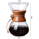 Cafeteira Estilo Chemex em Vidro com Filtro Inox