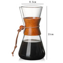 Cafeteira Estilo Chemex em Vidro com Filtro Inox