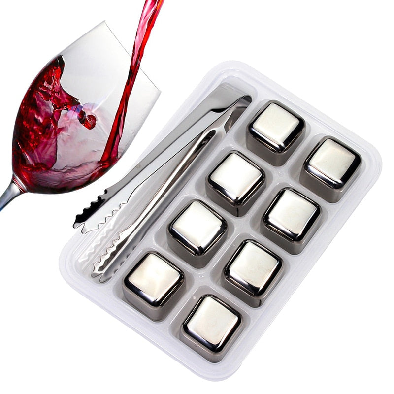 Ellegance Ice - Cubos de Gelo em Aço Inoxidável