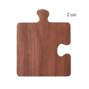 Porta Copos Quebra-Cabeça em Madeira