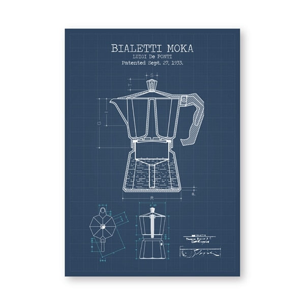 Pôster Quadro Coffee Art - Bialetti Moka Vintage