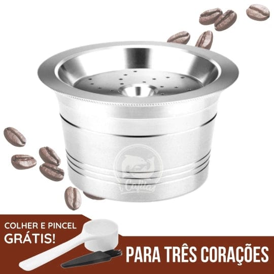 Cápsulas Reutilizável em Inox para Três Corações